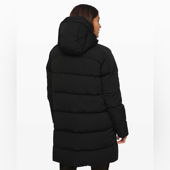 NWT!🍒LULULEMON IN A FLURRY PARKA sz 12 BLACK 550-Fill Jacket Brave Wunder Puff - Picture 10 of 15